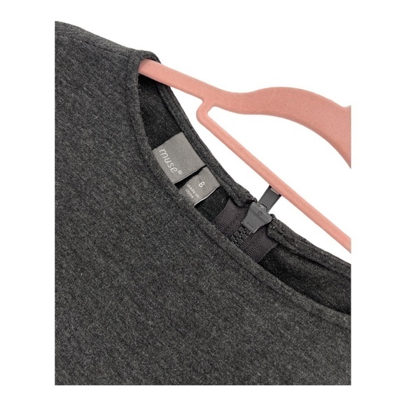 Muse for Boston Proper Size 6 Dark Grey/Black Dress - Picture 9 of 11